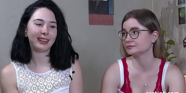 amateur,blonde,brunette,doggystyle,first time,german,glasses,lesbian